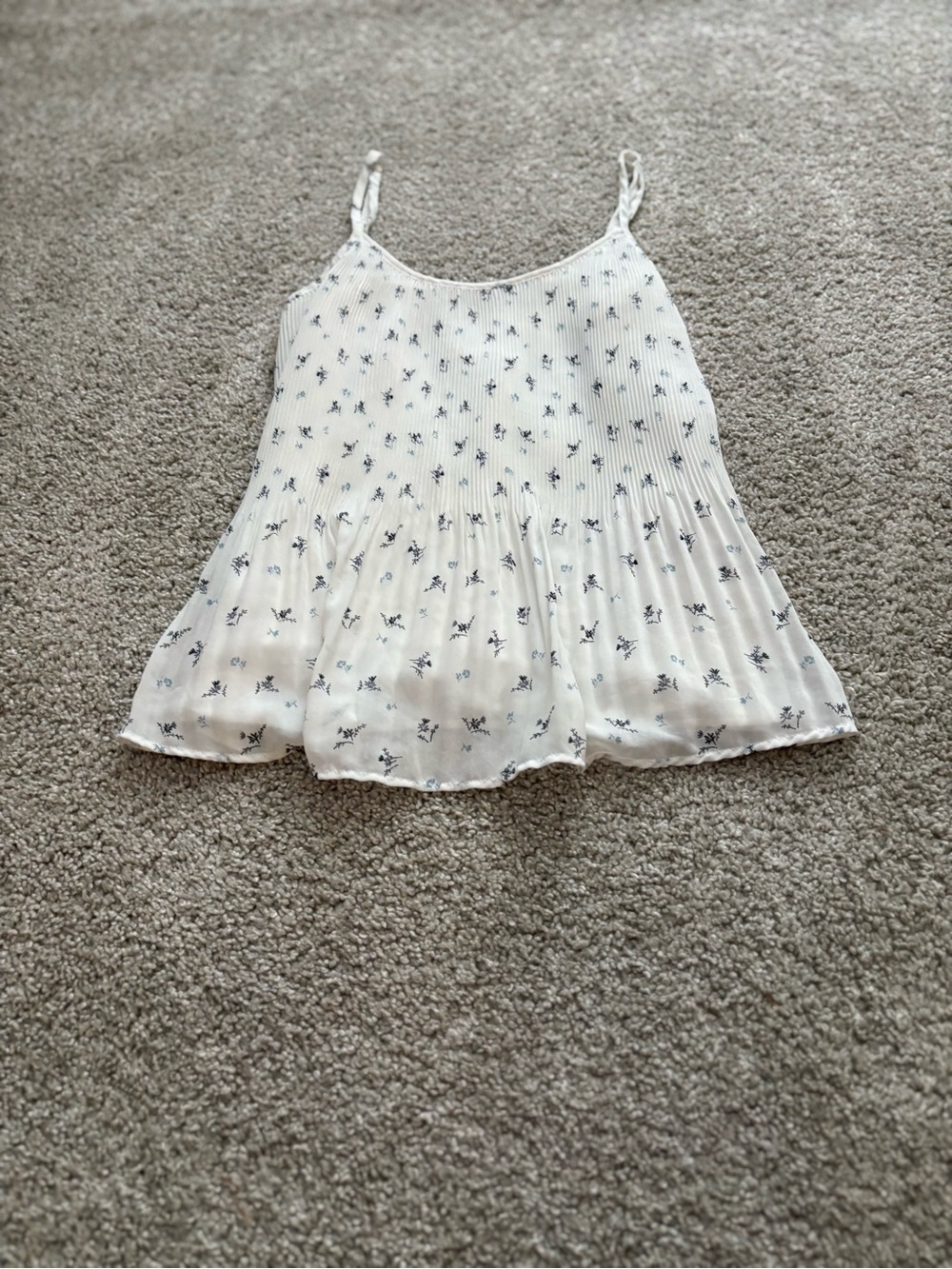 Abercrombie White Floral Babydoll Top